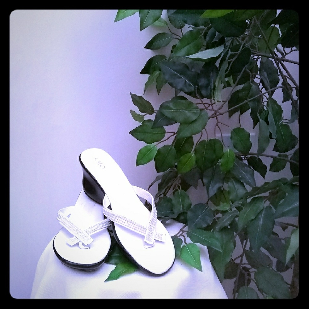 Cato white sandals
